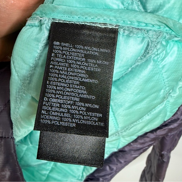 The North Face Jacket Women Purple Thermoball Quilted Puffer Eco Zip Insulated - Picture 4 of 5